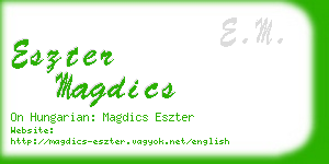 eszter magdics business card